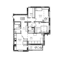 Квартира - 3 комнаты - 97 м²